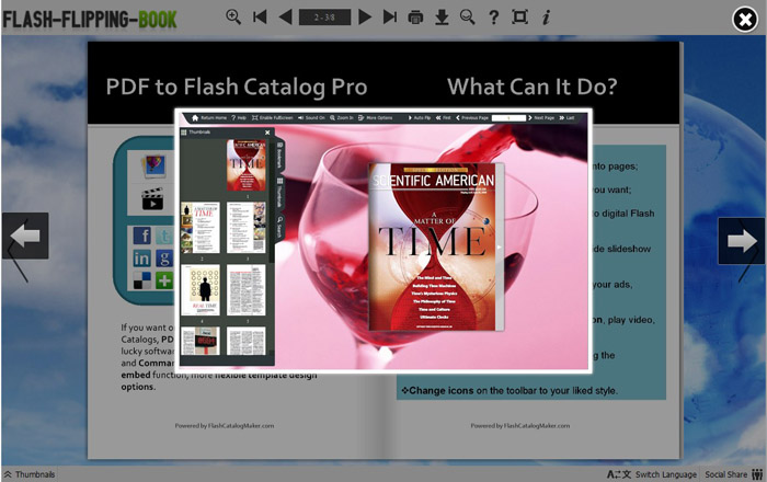 flash catalog with photo slideshow