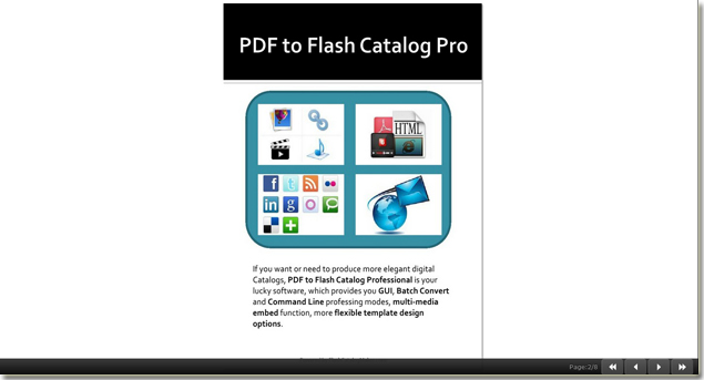 slide view mode of flash catalog on mobile