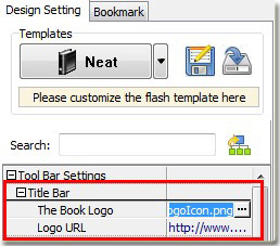 insert logo to flash catalog
