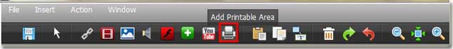 add printable area of flash catalog 