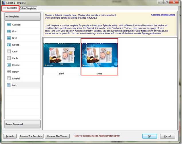 select online templates to design flash catalog