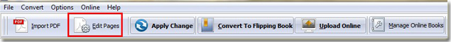 go into the edit interface of catalog software with clicking edit pages icon