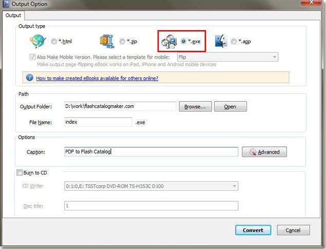 easily build exe flash catalog by catalog software of PDF to Flash Catalog