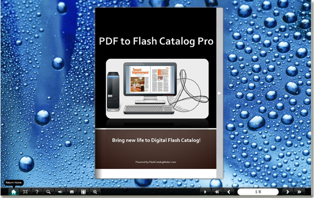 click home button of flash catalog