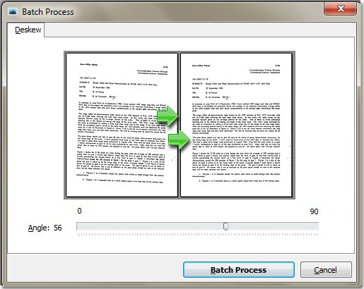 easily adjust the angle to de-skew images by catalog maker