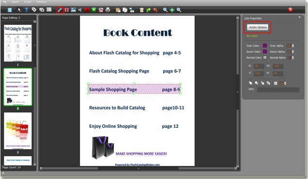 edit catalog interface