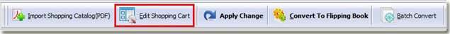 edit shopping cart on catalog maker