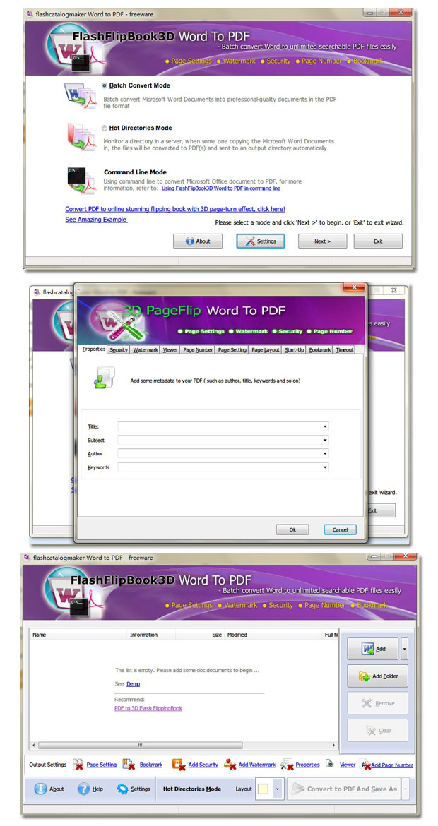 Flash Catalog Free Word to PDF screenshot