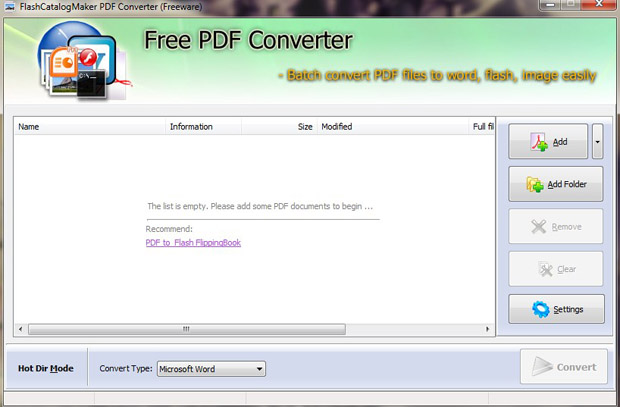 free pdf converter screen shot of flashcatalogmaker