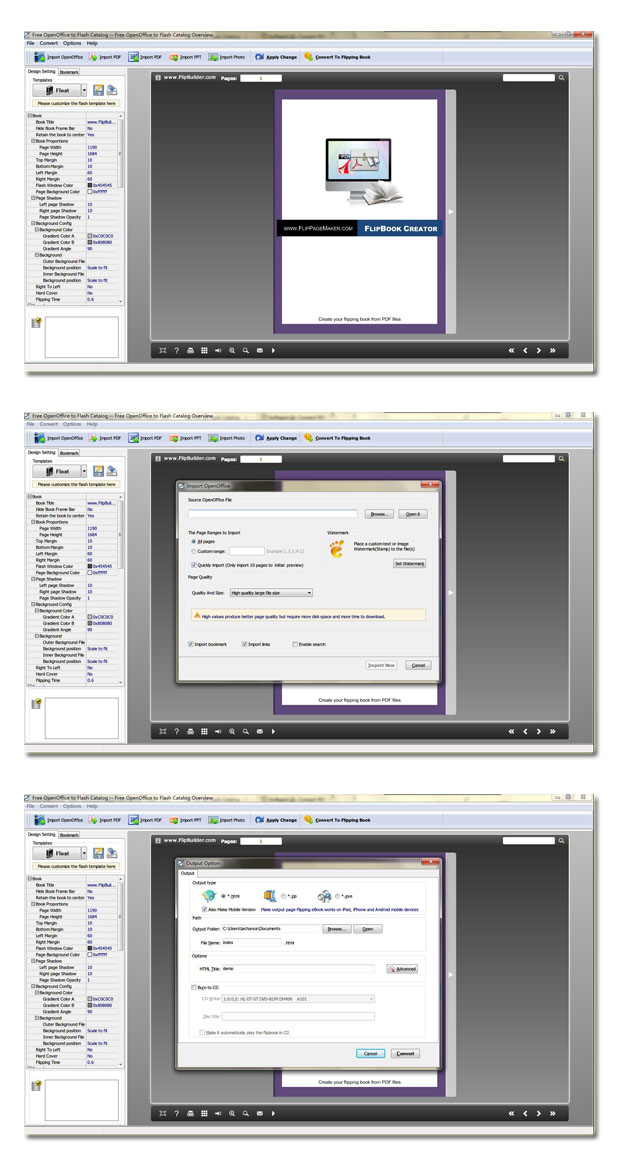 Free OpenOffice to Flash Catalog screenshot