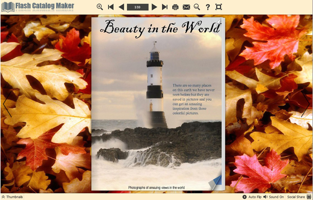 Flash Catalog Templates Autumn Leaves screenshot