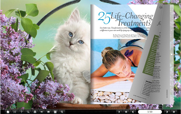 Page Flip Book Theme Of Cute Cat screenshot