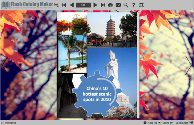 Flash Catalog Templates of Maple Leaves screenshot