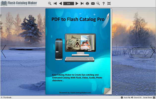 Flash Catalog Templates of Snow Style screenshot