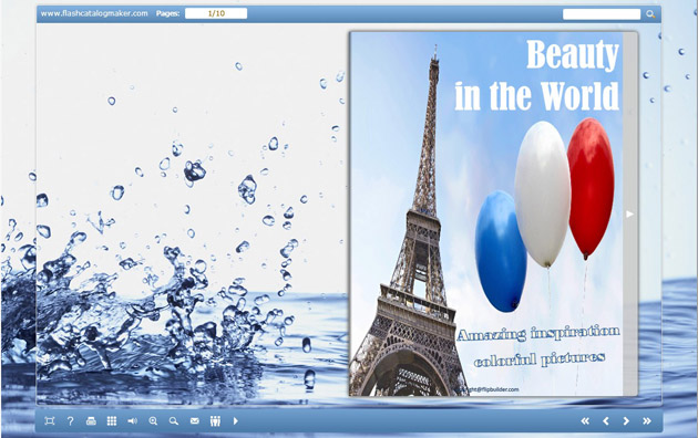 Windows 8 Flash Catalog Templates of Water Drops full